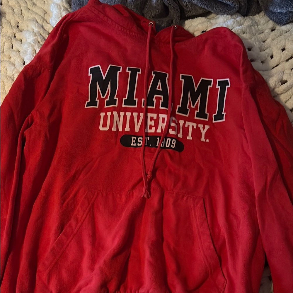 MV Sport Red Fleece Hoodie